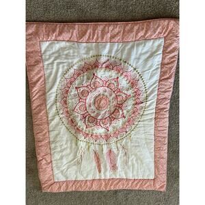 Levtex Baby Little Feather Coral Pink Quilt Blanket